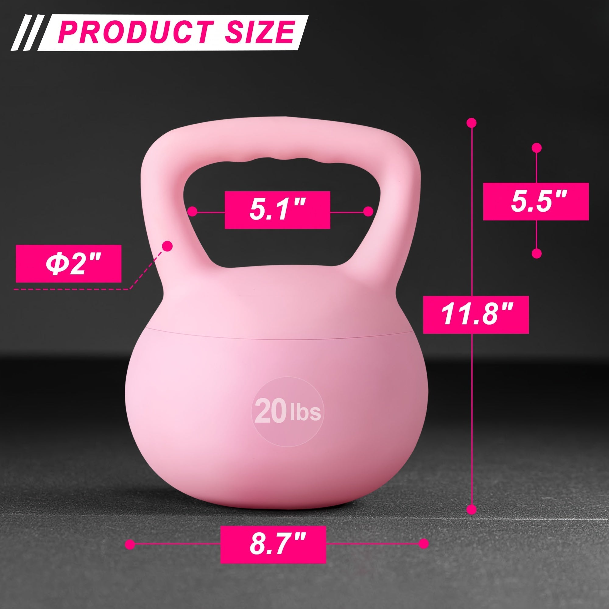 Soft PVC Kettlebell with Wide Non-Slip Handle – Iron Sand Filled Strength Training Weights 10-30 lbs for Women & Home Gym, Swings, Squats, HIIT & CrossFit