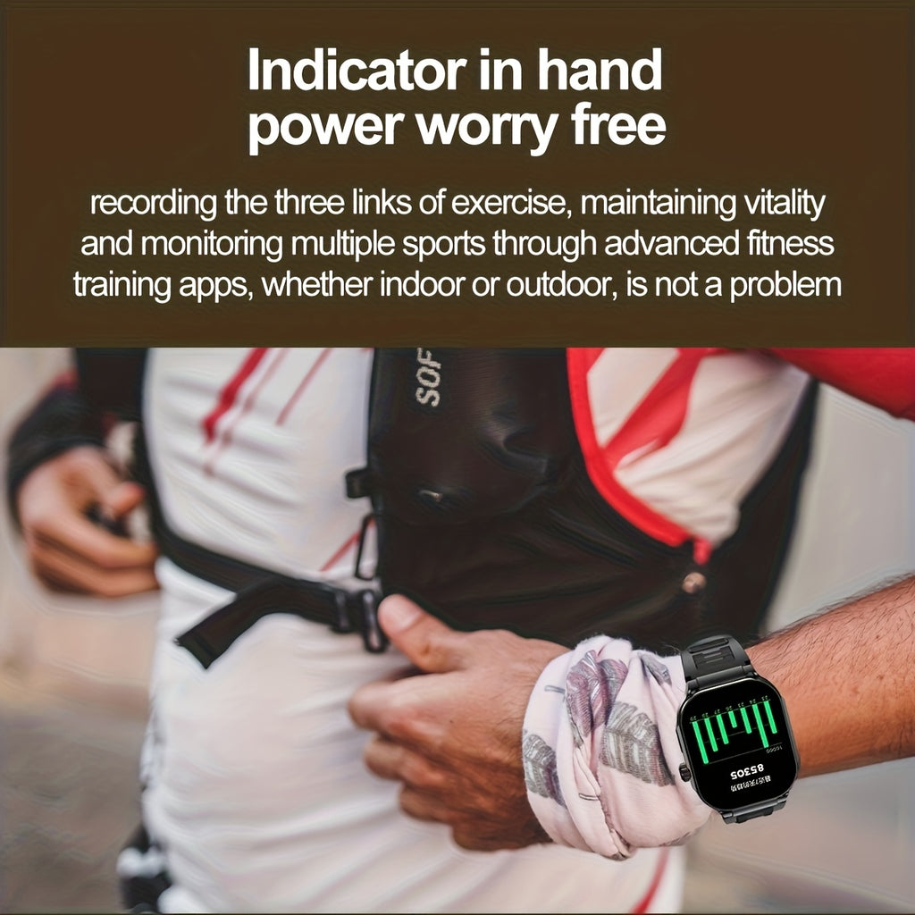 Smartwatch with 2.1" HD Full-Screen Display – 123+ Sports Modes, Bluetooth 5.3, Wireless Calls, AI Voice, 400mAh Battery, Fitness Tracker for Men & Women, 3 Colors