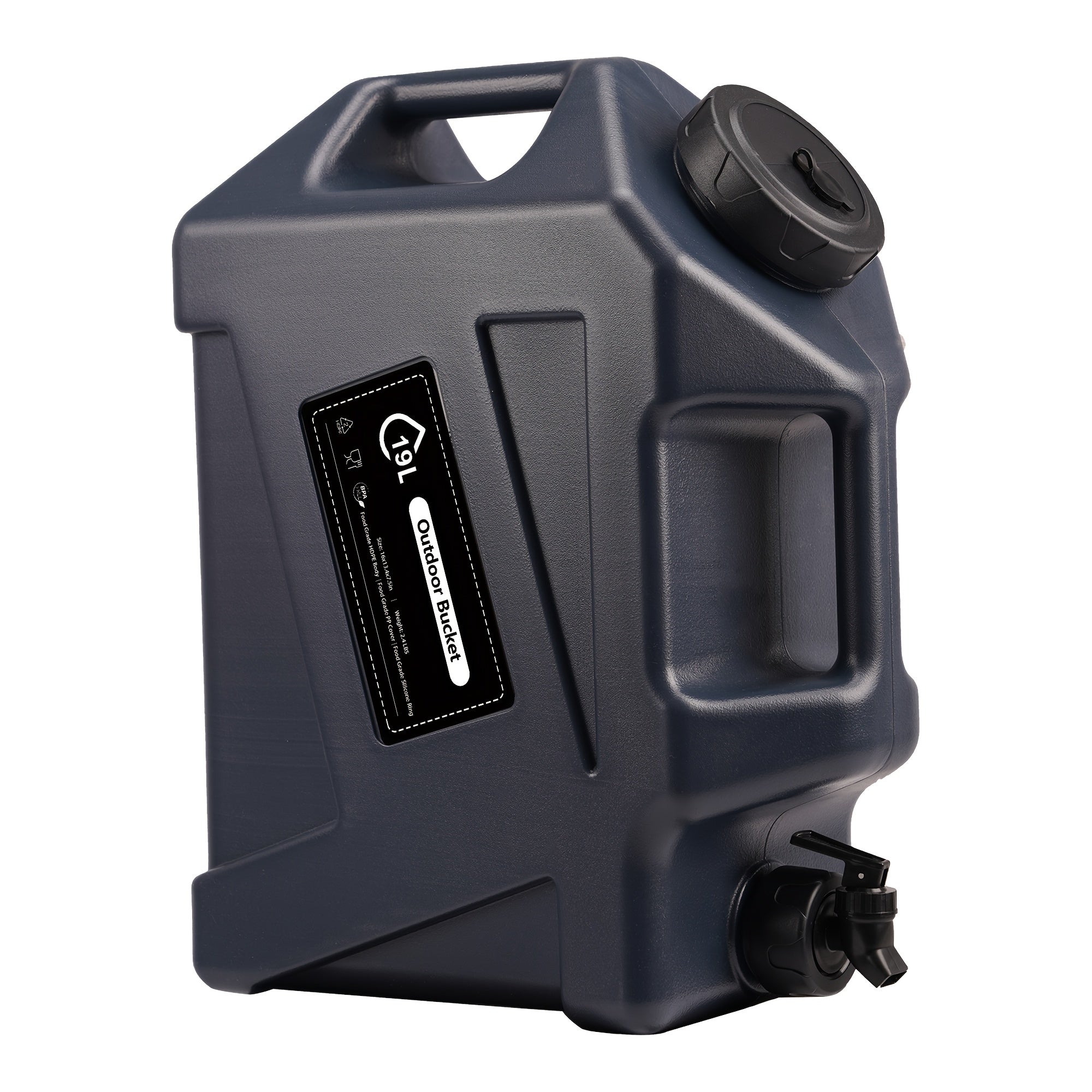 Water Jug with Spigot & 2 Handles – BPA Free PVC Water Container 2.6 to 5 Gal for Camping, RV, Hiking & Outdoor Water Storage, Multiple Colors & Sizes