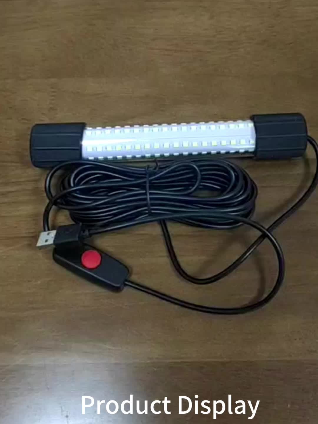 Night Fishing Light 126 LED Underwater Fish Attracting Light USB Powered 5 Meter Cord Green White Light for Night Fishing Boat Dock Ice Fishing Fish Finder