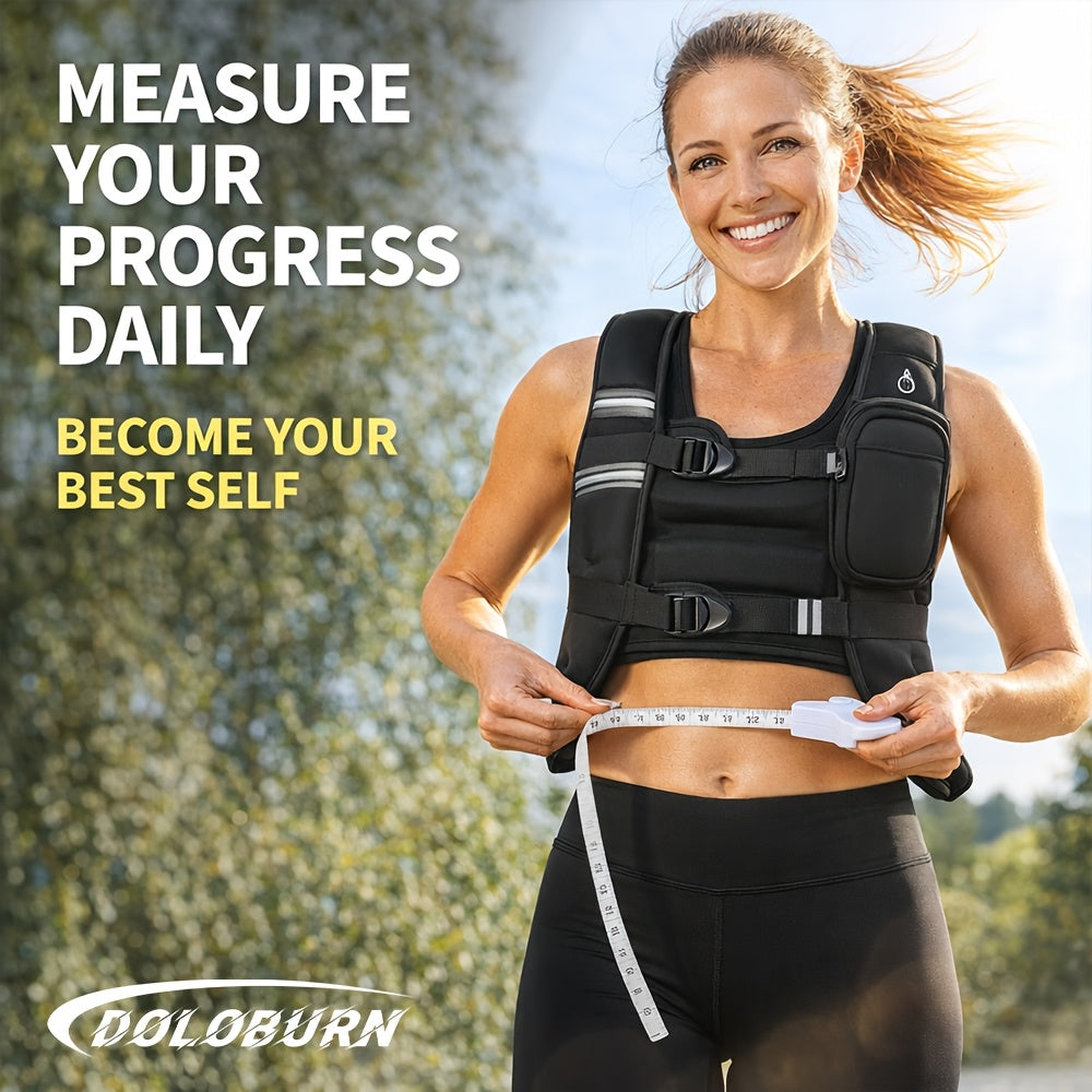 Weighted Vest 8 12 16 lb Reflective Slim Fit with Phone Pouch – Running Gym Strength Training Core Fitness Unisex Men Women