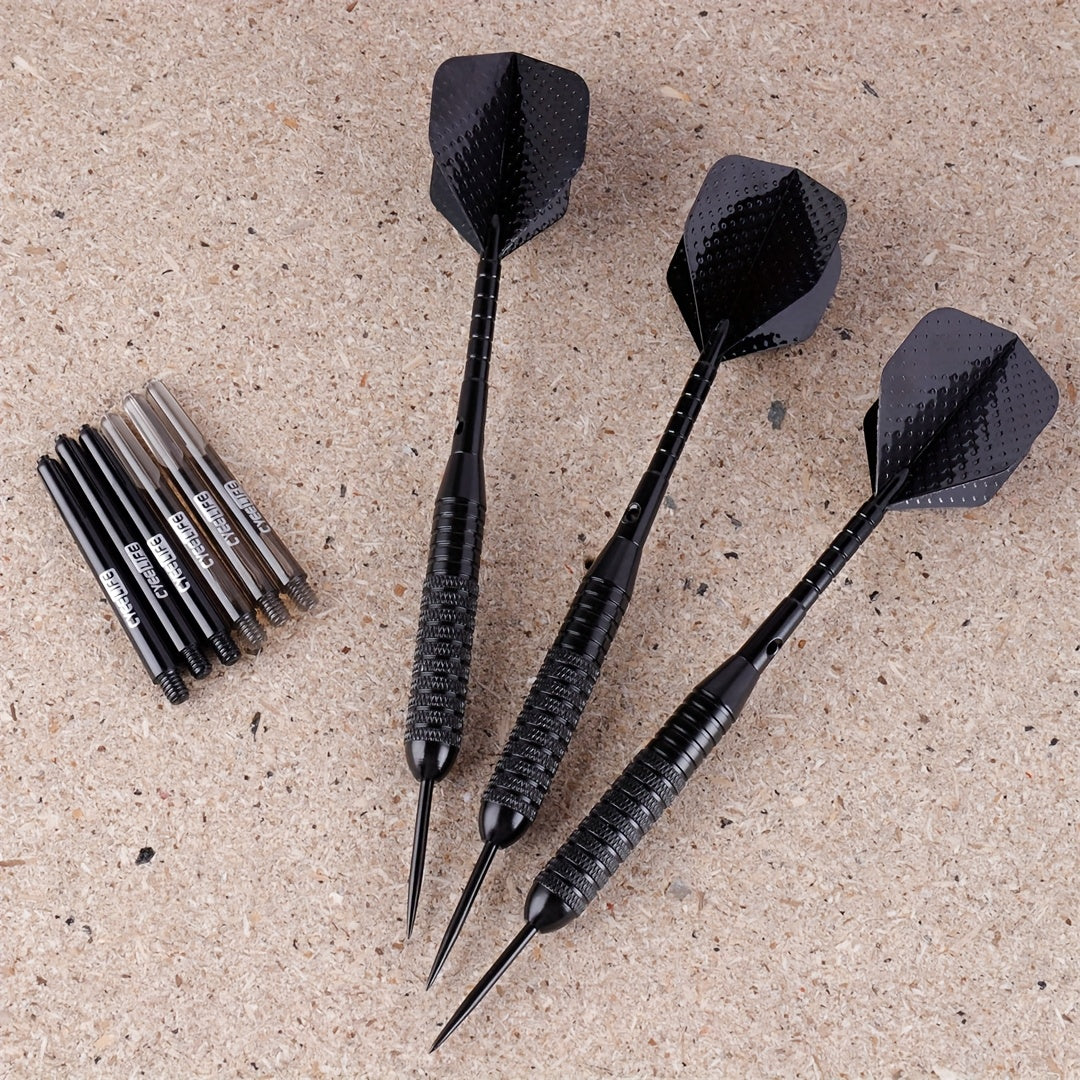 Professional Hard-Point Metal Darts 32.5g Heavy Weight Competition Dart Set Precision Steel Tip Tungsten-Style Barrel for Bristle Dartboard League Tournament Home