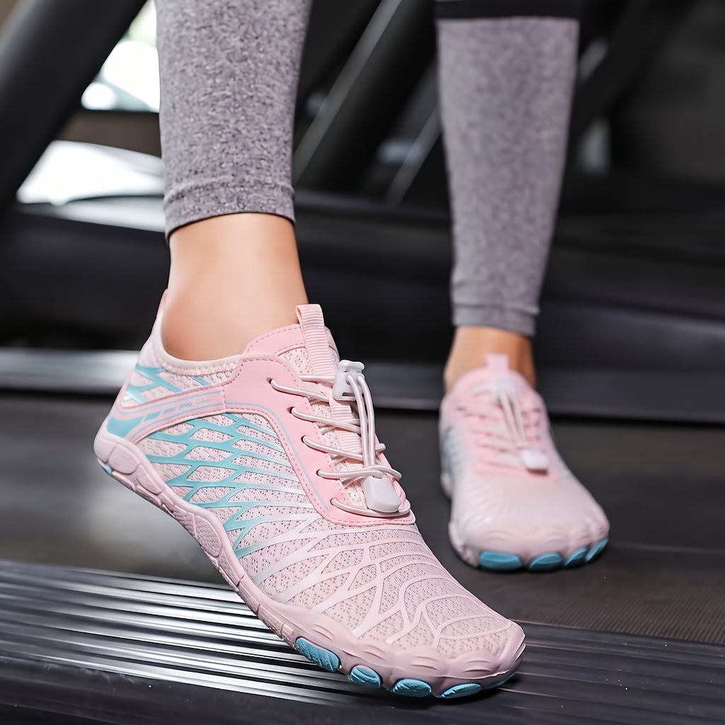 Women's Breathable Wide Fit Training Shoes – Buckle Closure EVA Cushion Rubber Sole Athletic Sneakers for Gym, Outdoor & Daily Wear US 6-11