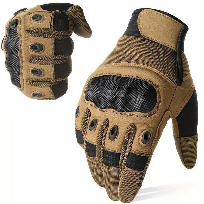 Men's Tactical Winter Gloves Touchscreen Compatible – Warm All-Finger Design, Adjustable Wrist Closure for Hiking, Cycling & Cold Weather Outdoor Activities