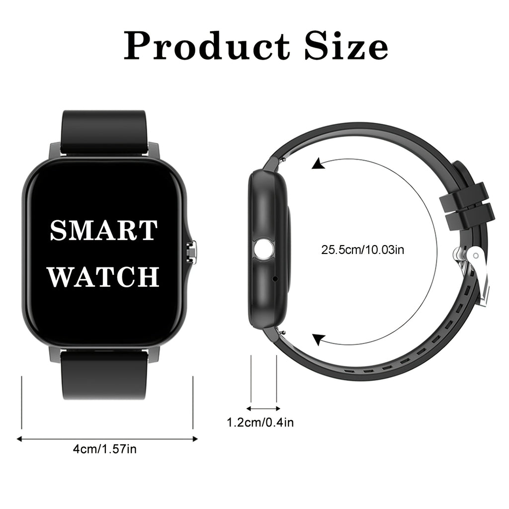 Smart Watch for iPhone & Android with Wireless Calls – HD 1.52" Full Touch Screen Fitness Tracker, Music Control, Message Alerts, Luminous Display, Silver Black Gold Pink, Single & Dual Strap