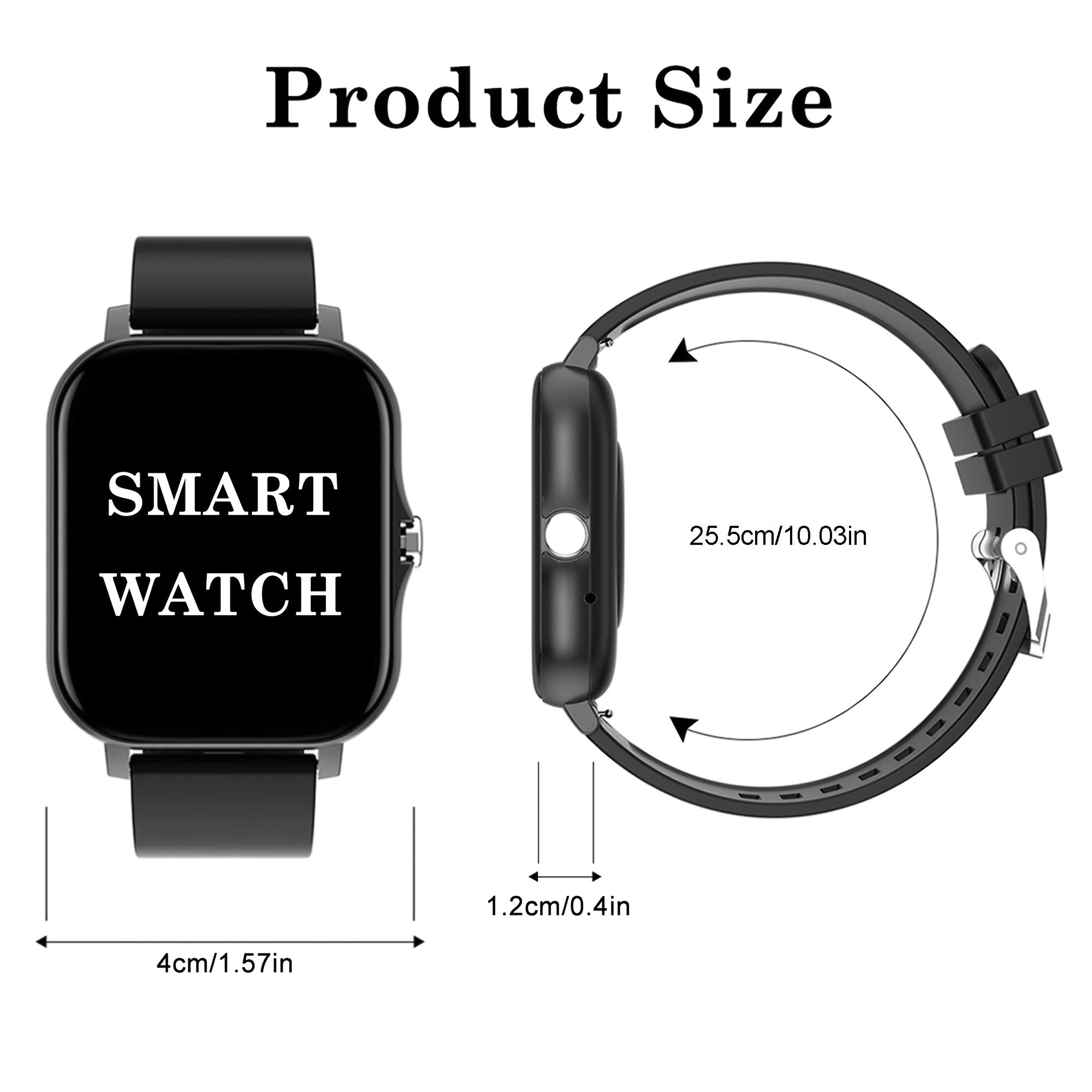 Smart Watch for iPhone & Android with Wireless Calls – HD 1.52" Full Touch Screen Fitness Tracker, Music Control, Message Alerts, Luminous Display, Silver Black Gold Pink, Single & Dual Strap