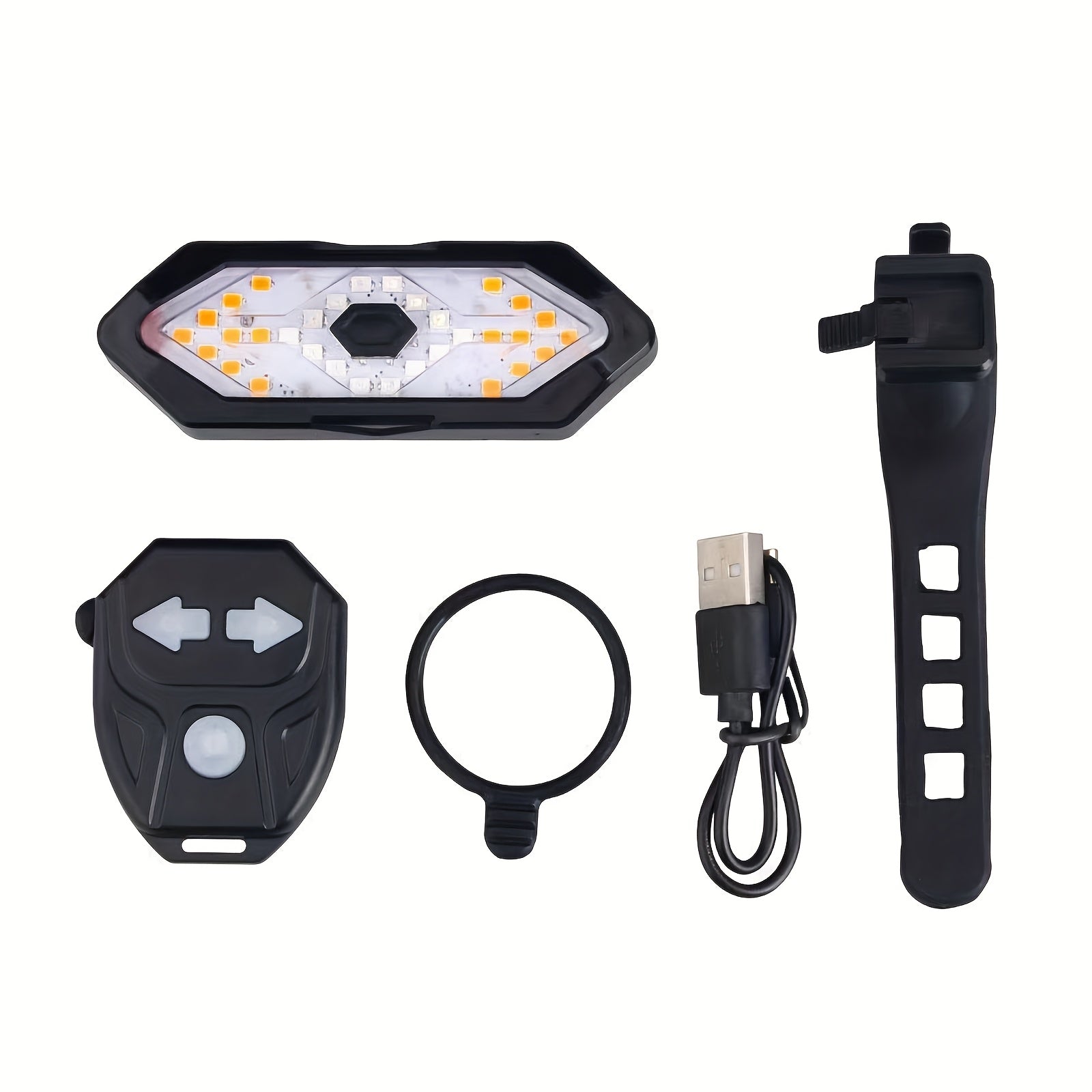 Bike Tail Light with Turn Signals & Wireless Remote – USB Rechargeable 120 Lumen LED Rear Safety Light for Road Mountain Cycling Adults Kids Men Women