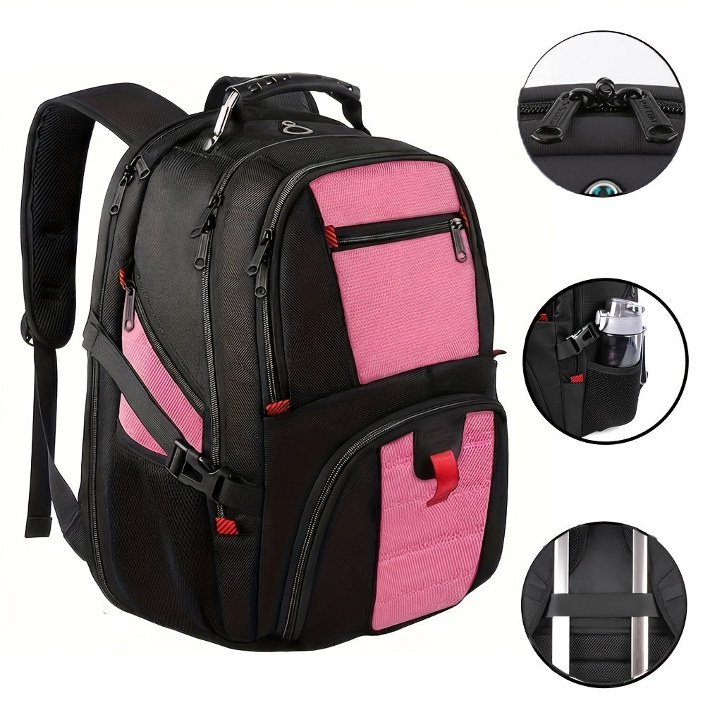 50L Extra Large Travel Backpack Fits 17" Laptop – Airline Approved, 3-Compartment Business & College Backpack for Men & Women, School, Work & Travel