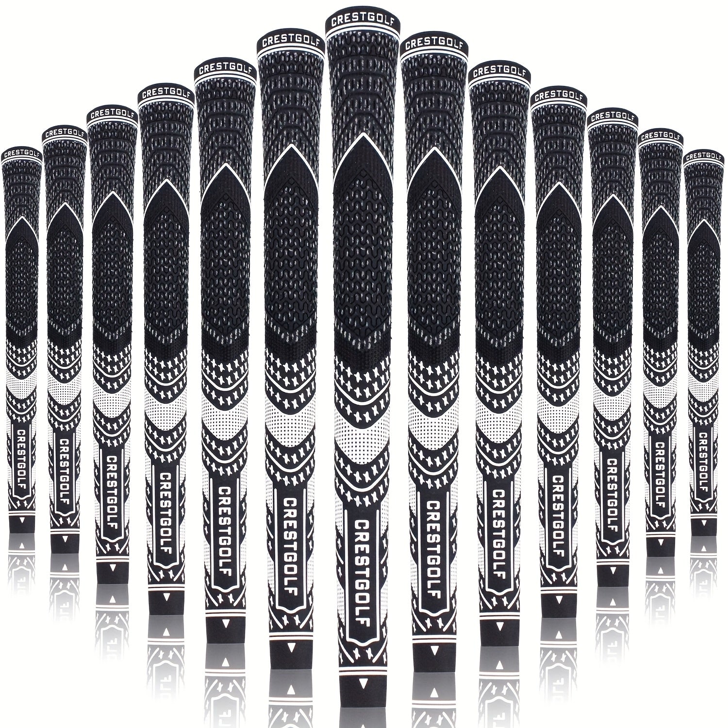 13pcs Golf Grips Set Midsize All Weather Compound Hybrid Rubber Golf Club Grips Ecological Yarn Thread Technology Multiple Colors