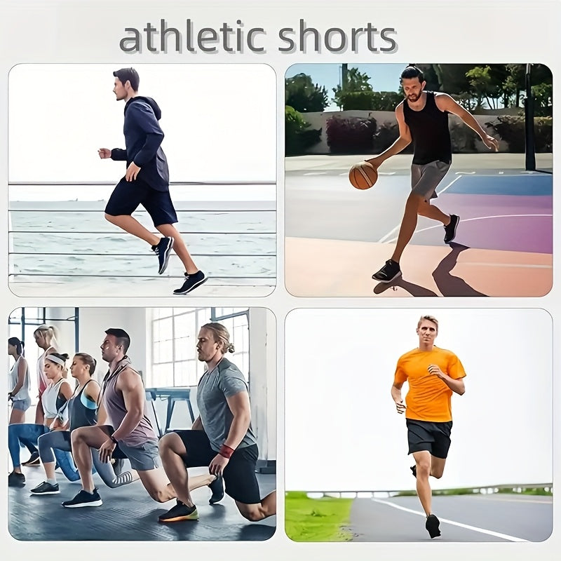 Men's Quick Dry Mesh Shorts 5 Pack Casual Athletic Drawstring Elastic Waistband Micro Stretch Workout Running Gym Shorts S-XXXL Multi Color