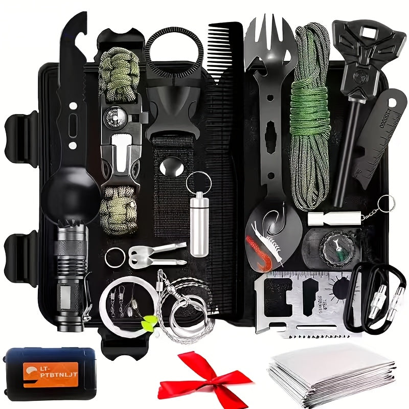 28-in-1 Survival Kit Tactical Knife Set & Outdoor Tools for Men – Camping, Hunting, Fishing, Hiking Gear | Father's Day Gift for Dad Husband Boyfriend