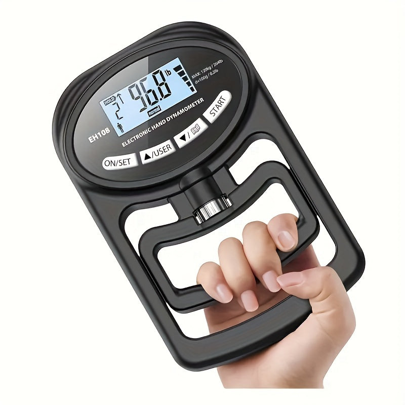 Digital Hand Grip Strength Tester Dynamometer 264lbs – Adjustable LCD Grip Trainer for Sports Fitness Testing, Physical Therapy & Rehabilitation, Home Gym Workout