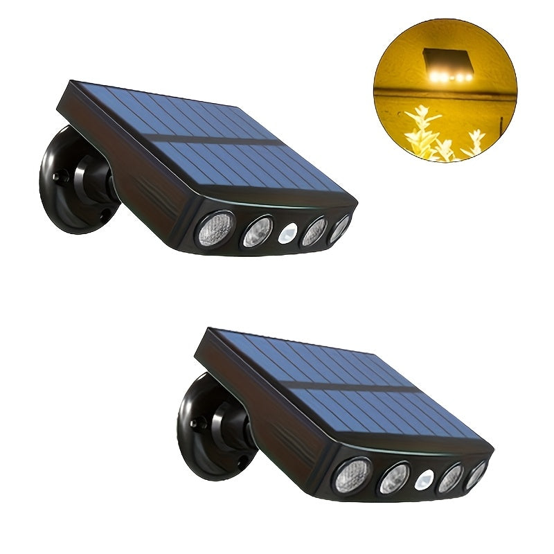 Solar Wall Lights Outdoor Dusk to Dawn IP44 Waterproof 120° Wide Beam 1200mAh Auto On Off Security Light for Porch Courtyard Deck Garden Fence White Warm Light 1 2 4 Pack