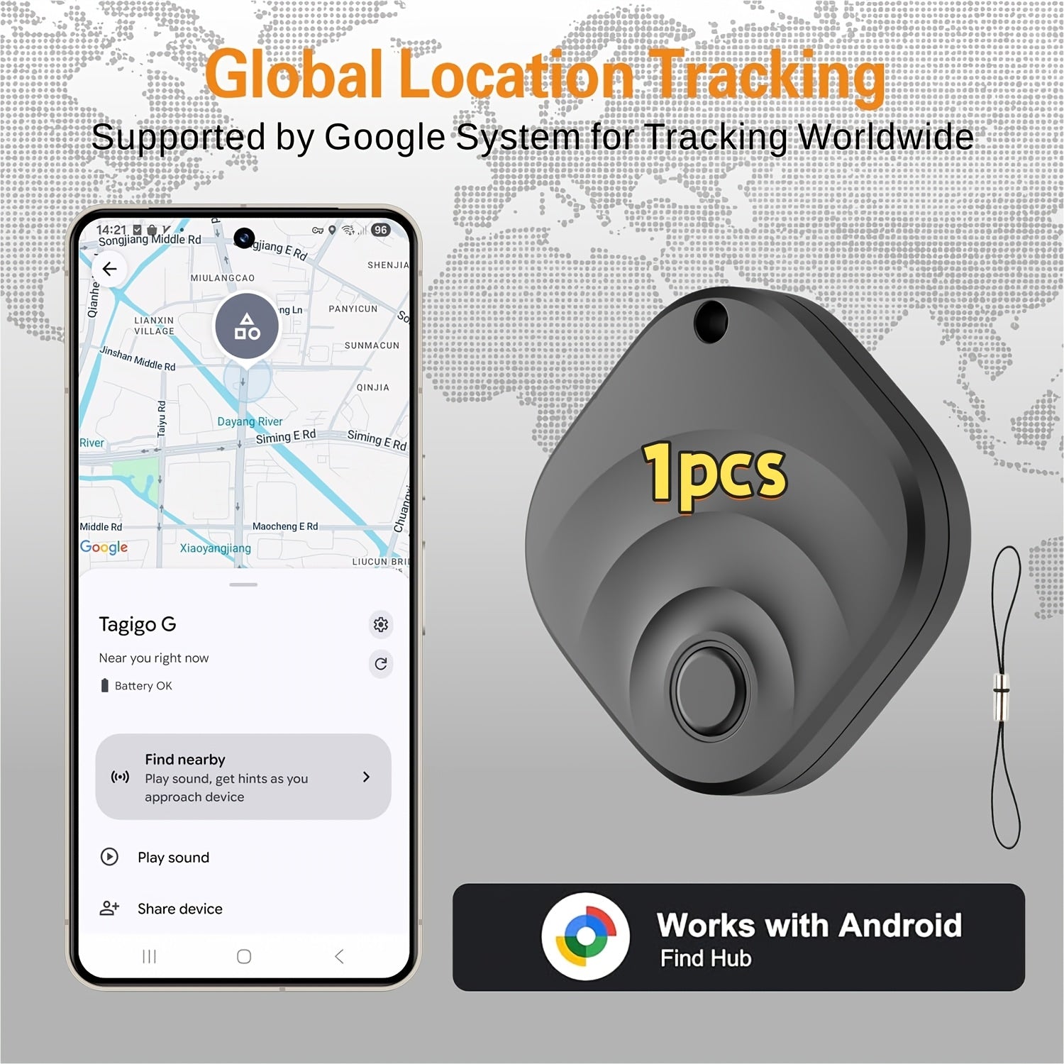 Bluetooth Item Tracker Smart GPS Locator 1/2/4/8 Pack – Mini Wireless Finder for Keys Wallet Luggage Bags Cars – High Decibel Alarm App Control Anti-Lost Device Gift for Travelers