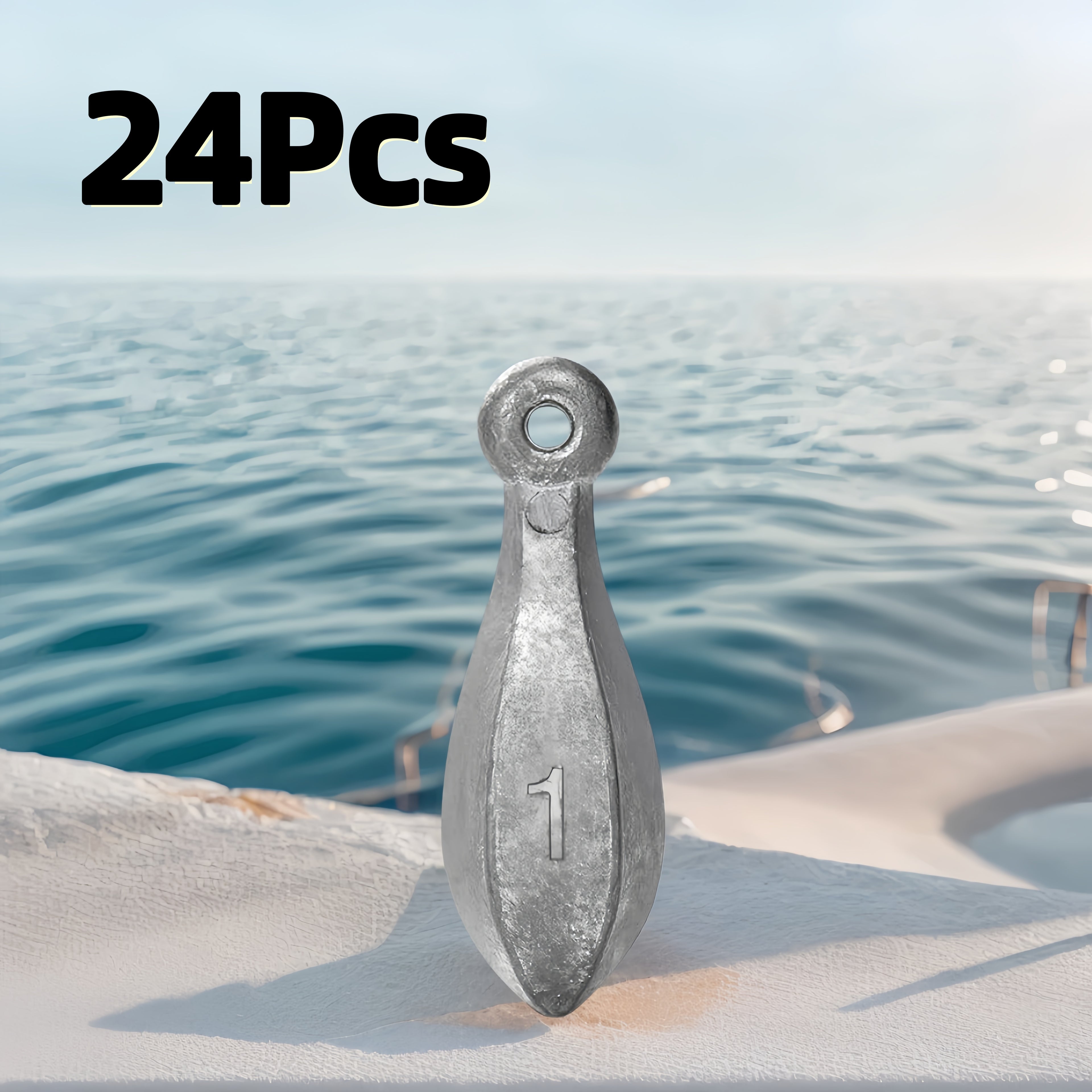 Fishing Sinkers Tackle Weights - Lead Teardrop & Hex Sinker Rig for Saltwater & Freshwater Bass, Catfish, Pompano | 1oz-16oz Multi-Pack Options