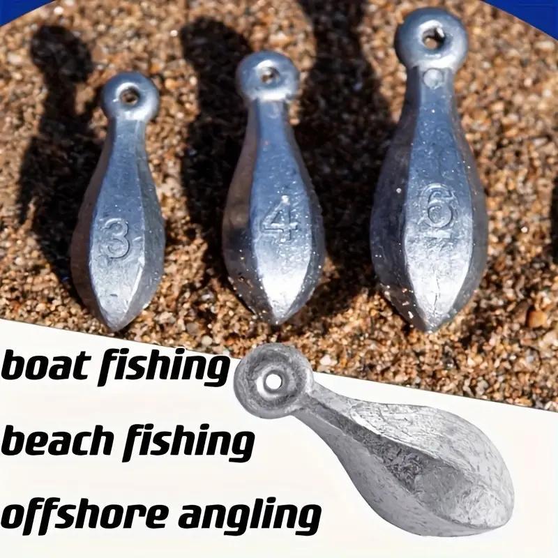 Fishing Sinkers Tackle Weights - Lead Teardrop & Hex Sinker Rig for Saltwater & Freshwater Bass, Catfish, Pompano | 1oz-16oz Multi-Pack Options