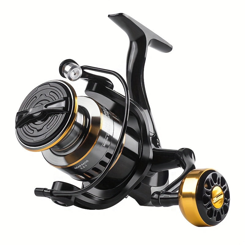 Spinning Fishing Reel HE1000-7000 Metal Body 5.2:1 Gear Ratio 22LB Drag Smooth Sensitive Left Right Hand Interchangeable for Freshwater Saltwater Fishing