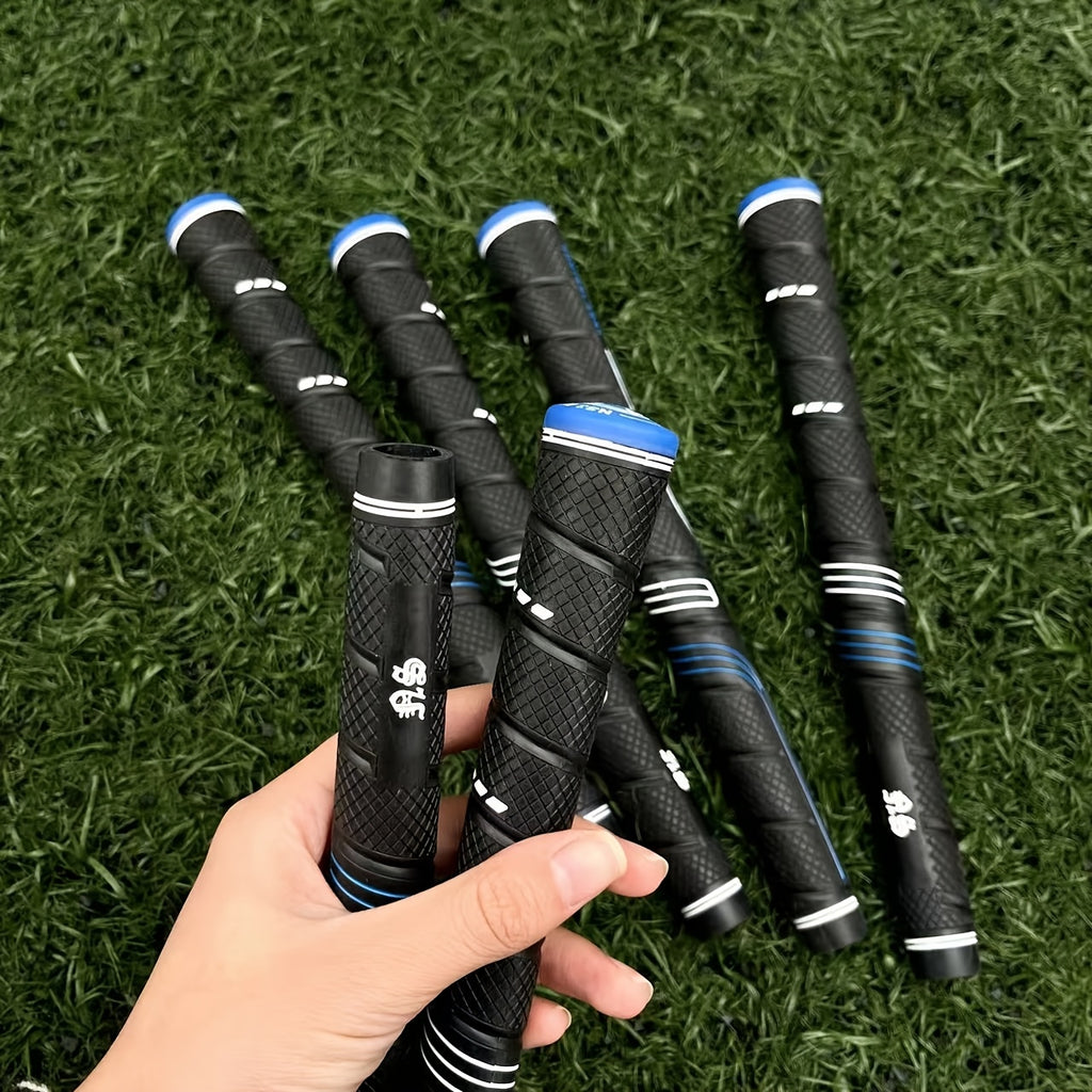 Jumbo Golf Grips 10-Pack Oversized Soft Rubber Anti-Slip for Iron & Wood Clubs - Ergonomic Precision Control Golf Club Grips for Men Women All Skill Levels - Blue Golf Accessories