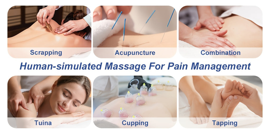 TENS EMS Dual Channel Muscle Relief Pulse Massager - 8 Electrodes, 6 Modes, Pain Relief for Shoulders, Back & Knees, Portable Electric Muscle Stimulator for Recovery & Relaxation
