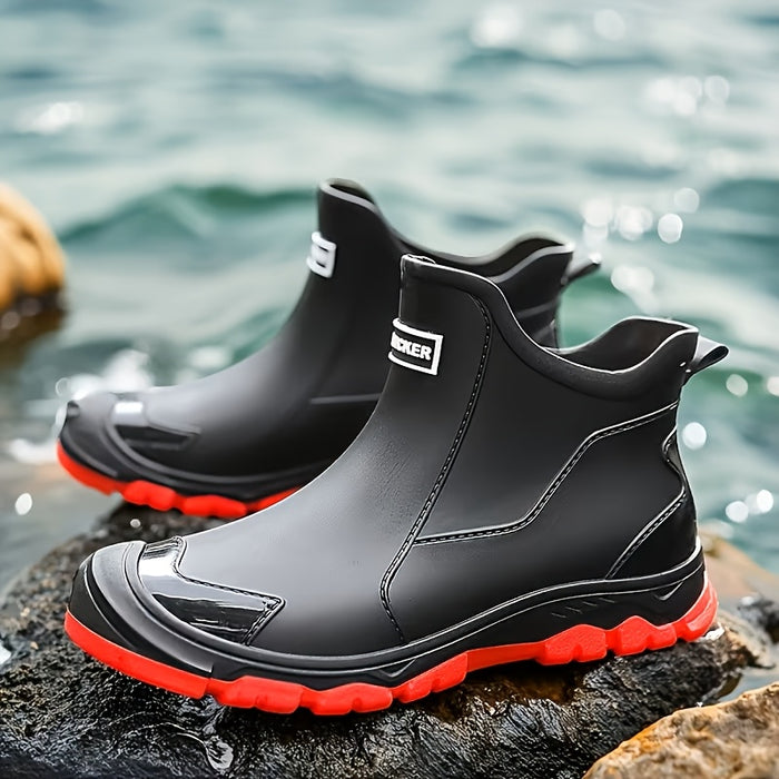 Neoprene Deck Boots for Women Non-Slip – High Traction Rubber Sole, Waterproof Ankle Boots for Fishing, Boating, Sailing & Outdoor, Saltwater Ready, Sizes 5.5–11, Black, Beige & Red