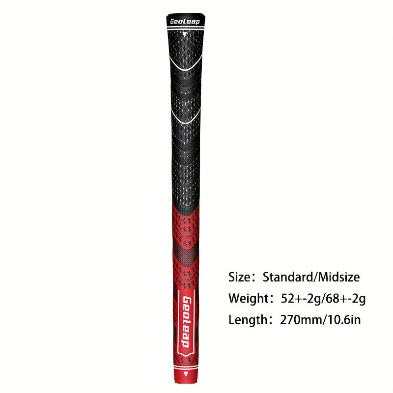 Geoleap Golf Grips Set of 13 Cord Rubber Compound Hybrid – All Weather Golf Club Grips Standard Midsize 8 Colors
