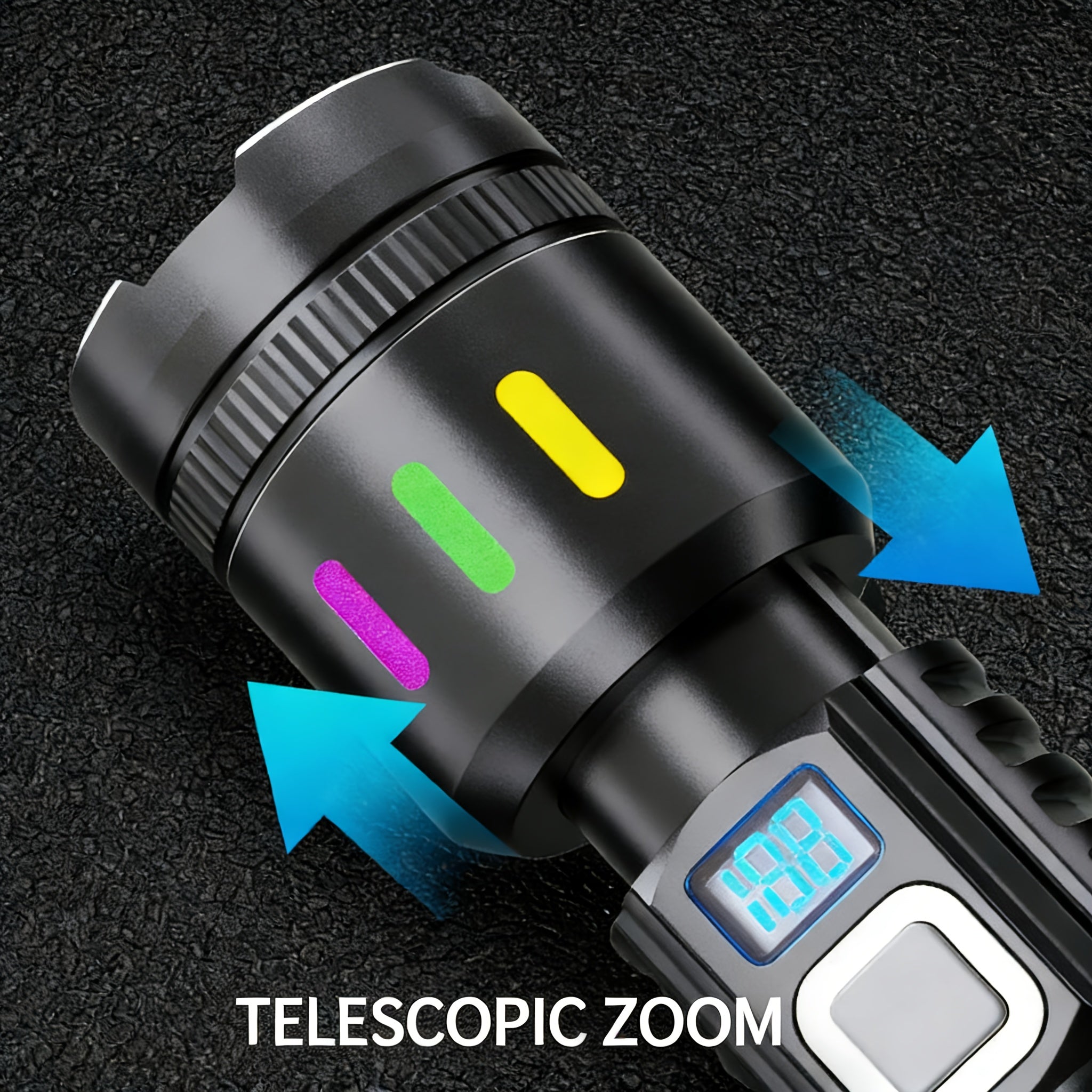 LED Flashlight Set 2 Pack Rechargeable – 3200 Lumens, 7 Modes, Zoomable Tactical Torch, USB-C, 900M Beam, for Camping, Hiking, Emergency & Survival, Carry Case Included