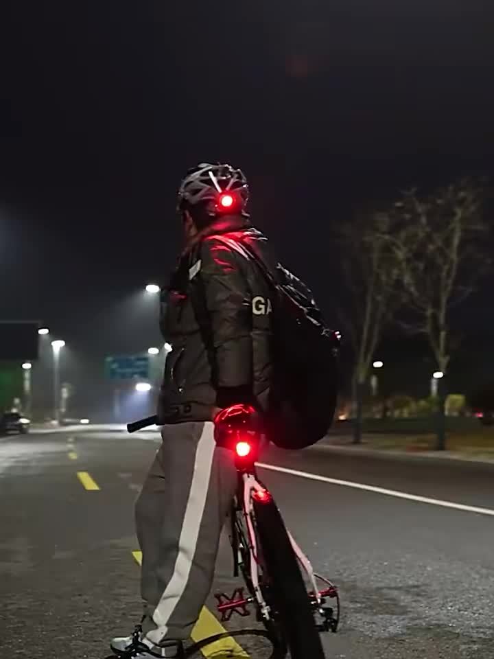 Bike Lights Set 4pcs Front and Rear LED Bicycle Safety Lights USB Rechargeable 4 Modes Night Riding Warning Light Cycling Accessories