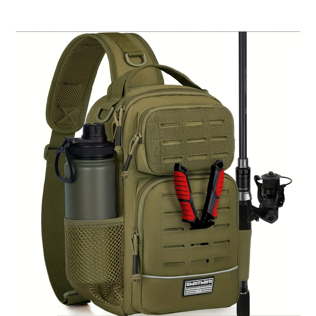 Tactical Camouflage Shoulder Bag – Military Style Crossbody Sling Bag for Outdoor Hiking Camping Hunting Travel Men Women Black Green Khaki Camo