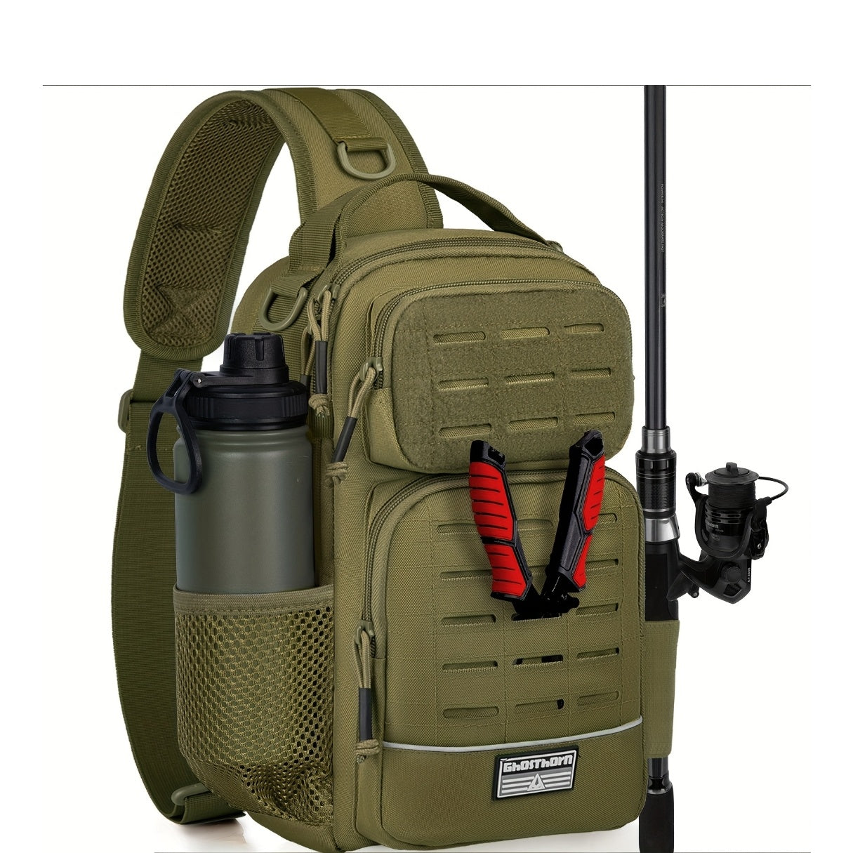 Tactical Camouflage Shoulder Bag – Military Style Crossbody Sling Bag for Outdoor Hiking Camping Hunting Travel Men Women Black Green Khaki Camo