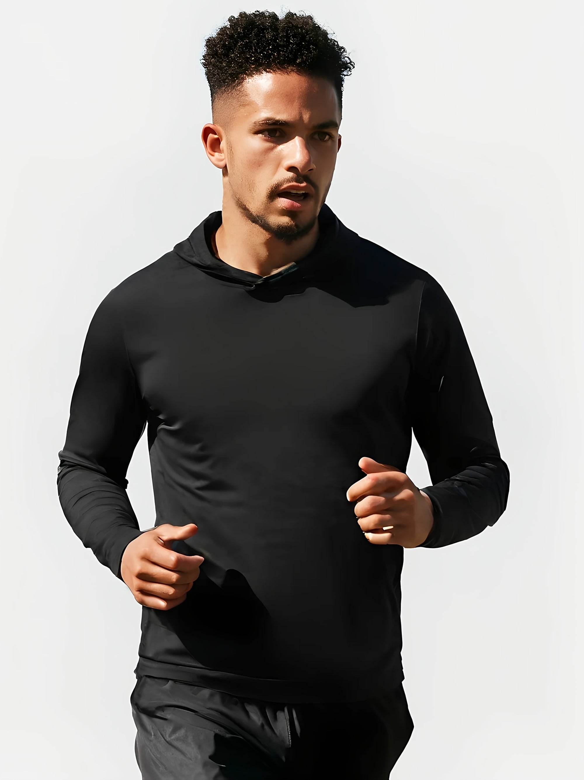 5-Pack Men's Quick-Dry Hooded Sweatshirt – Lightweight Breathable Athletic Hoodie for Running, Gym & Outdoor Sports, Sizes S-3XL, Mixed Colors (Black, White, Gray, Blue, Orange)
