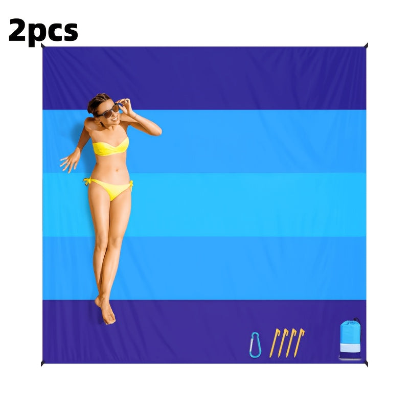Sand Free Beach Blanket Large Portable Picnic Mat – Waterproof Outdoor Mat for Camping, Travel & Beach Days