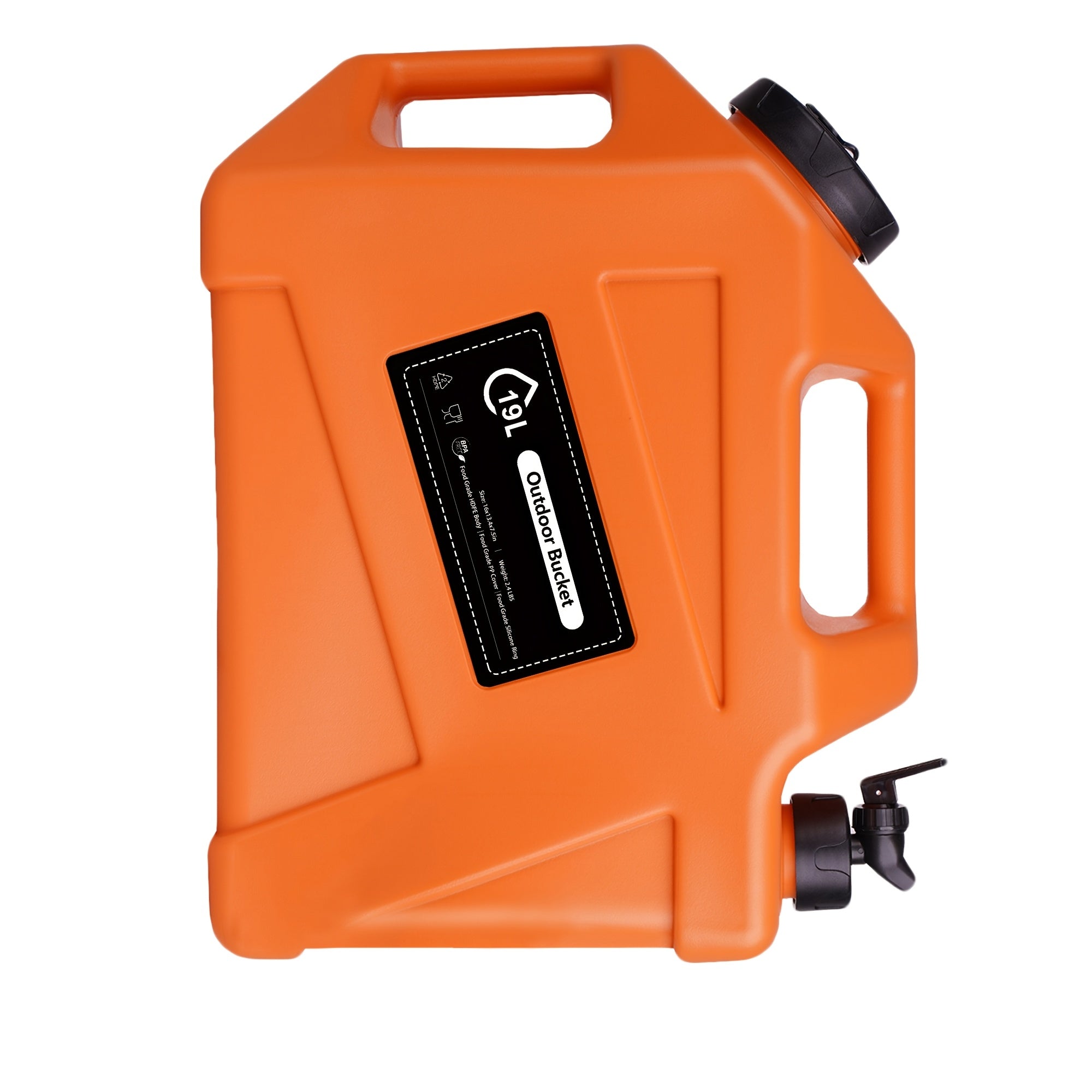 Water Jug with Spigot & 2 Handles – BPA Free PVC Water Container 2.6 to 5 Gal for Camping, RV, Hiking & Outdoor Water Storage, Multiple Colors & Sizes