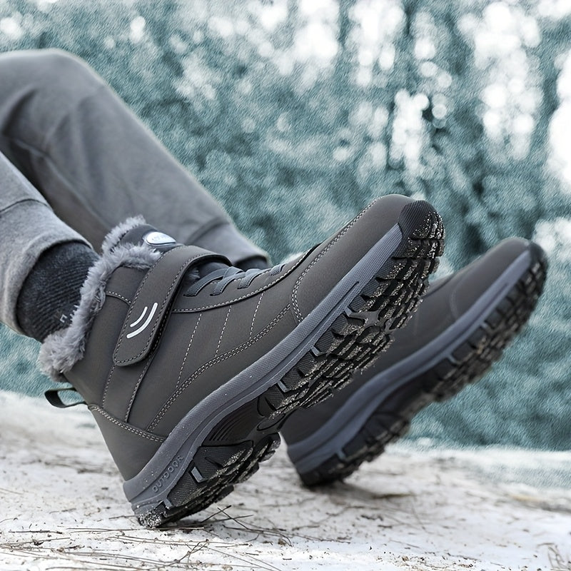 Faux Fur Lined Women's Snow Boots – Warm Winter Ankle Booties Non-Slip TPR Sole for Outdoor Walking Travel US 5.5-13.5 (Black, Grey, Red, Apricot)