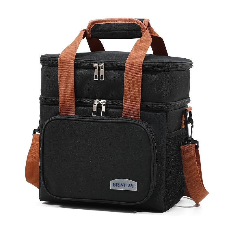 Insulated Lunch Bag Large Capacity Cooler Bag - Oxford Cloth Crossbody & Handheld Lunch Box for Outdoor Picnic, Camping & Work - Leakproof Food Storage Bag for Men Women Kids