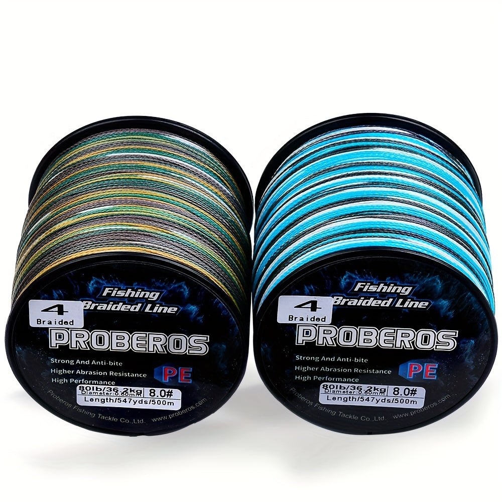 Braided Fishing Line 547 Yards 4 Strand 6LB-80LB Abrasion Resistant Zero Stretch Superline – Gray Green Camo Fishing Braid