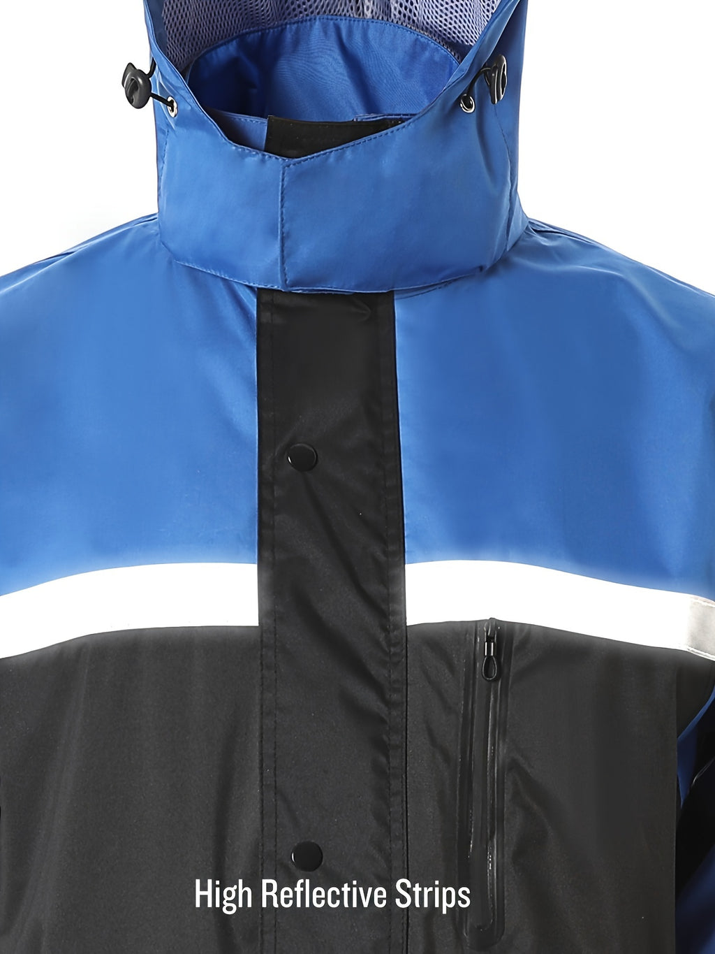 Waterproof Rain Suit for Men High Visibility – Reflective Rain Jacket & Pants for Work Fishing Farming Motorcycle S-XXL (Black, Blue, Yellow)