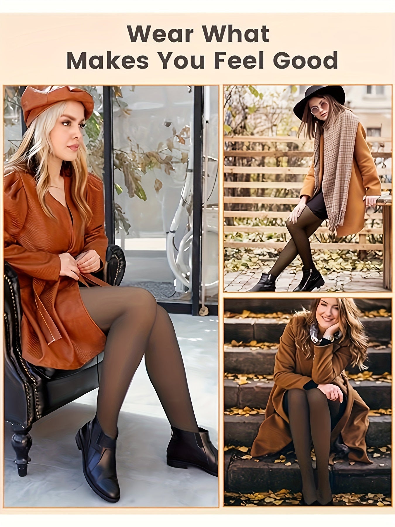 Fleece Lined Tights Women 2 Pack – Winter Warm Pantyhose, High Waist, Soft Stretch Leggings for Sports & Everyday Wear | Black, Tawny, Coffee, Rust | S–XXL