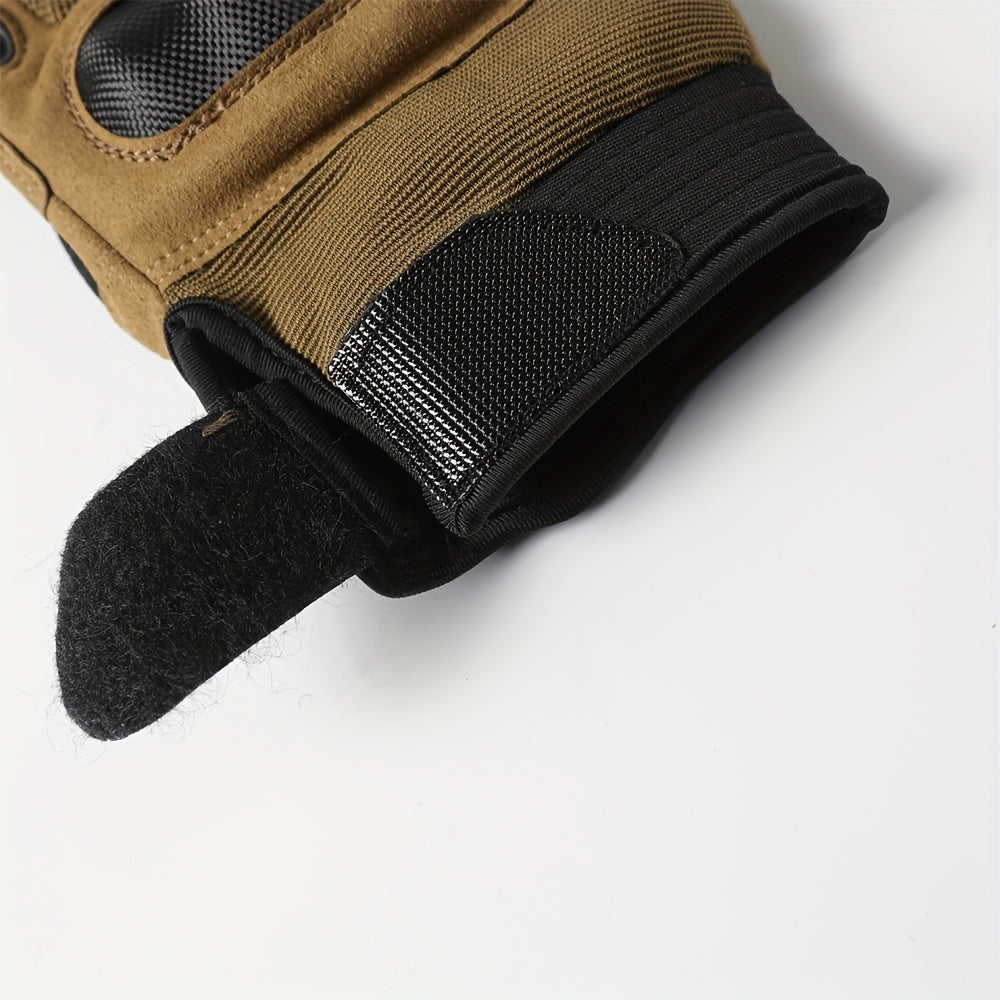 Men's Tactical Winter Gloves Touchscreen Compatible – Warm All-Finger Design, Adjustable Wrist Closure for Hiking, Cycling & Cold Weather Outdoor Activities