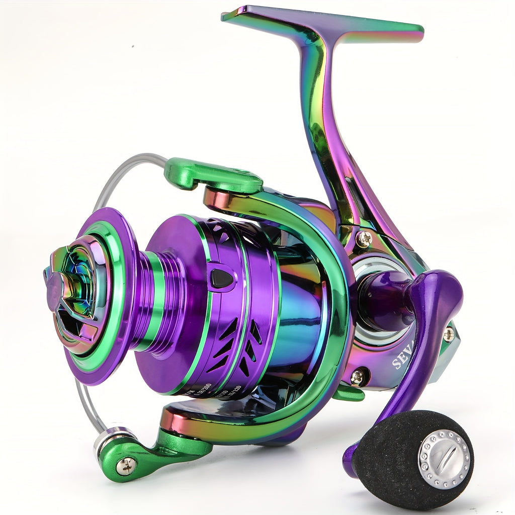 Stainless Steel Spinning Fishing Reel 5.0:1 4.7:1 Gear Ratio Screw-In Handle Lightweight Smooth for Freshwater Saltwater Sizes 1000 2000 3000 4000 5000