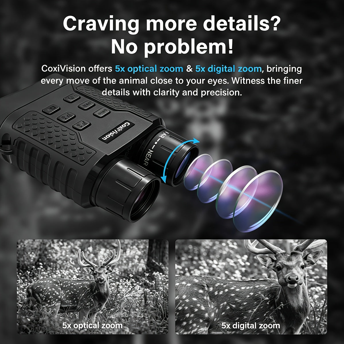 4K Night Vision Goggles for Adults – 3.1" Large Screen, 4400mAh Rechargeable Battery, 48MP Photo & 4K Video, Infrared Night Vision for Hunting, Security, Camping & Wildlife Watching
