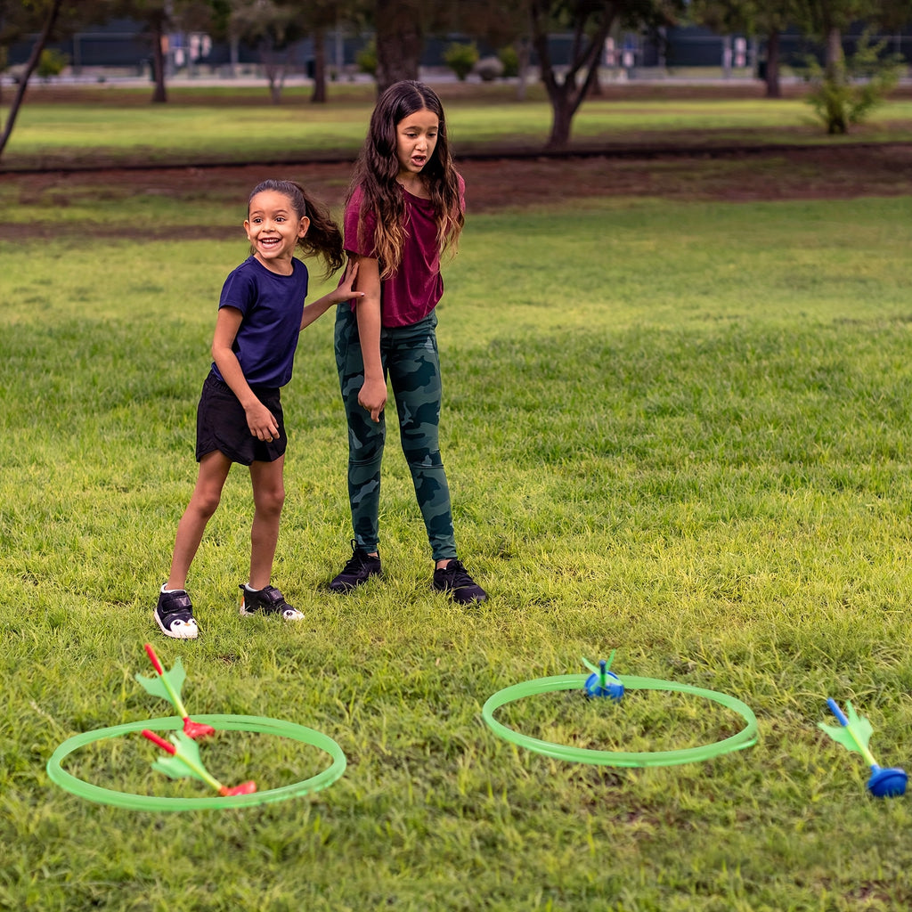 Lawn Darts Game Set 6 Piece Glow in the Dark Outdoor Yard Games for Kids Adults Family Soft Tip Safe Backyard Toss Game