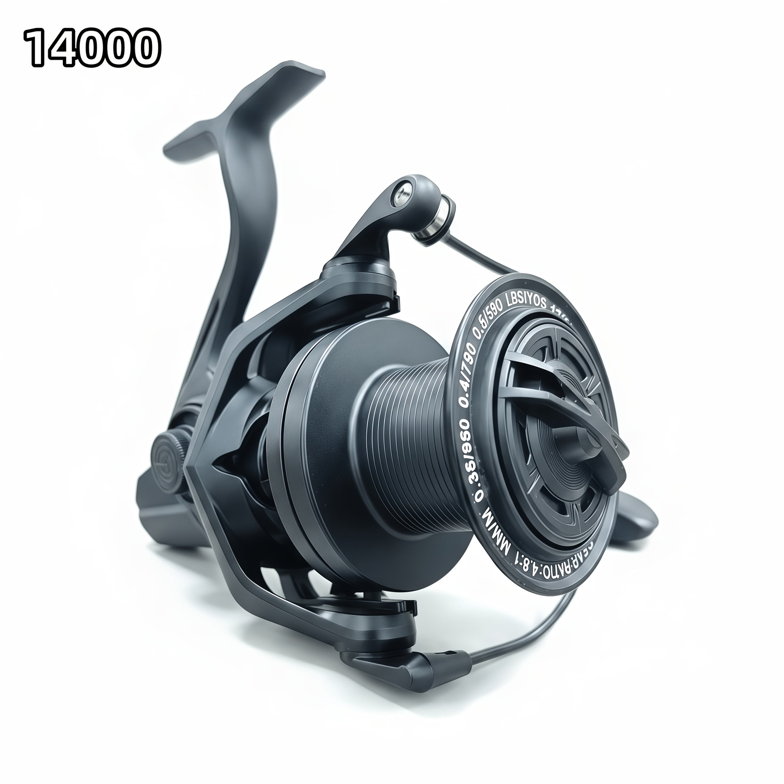 Deep Sea Spinning Fishing Reel 8000-14000 – Heavy Duty Metal Saltwater Reel, Large Line Capacity, Ambidextrous Handle, Offshore Big Game Fishing Wheel for Large Fish