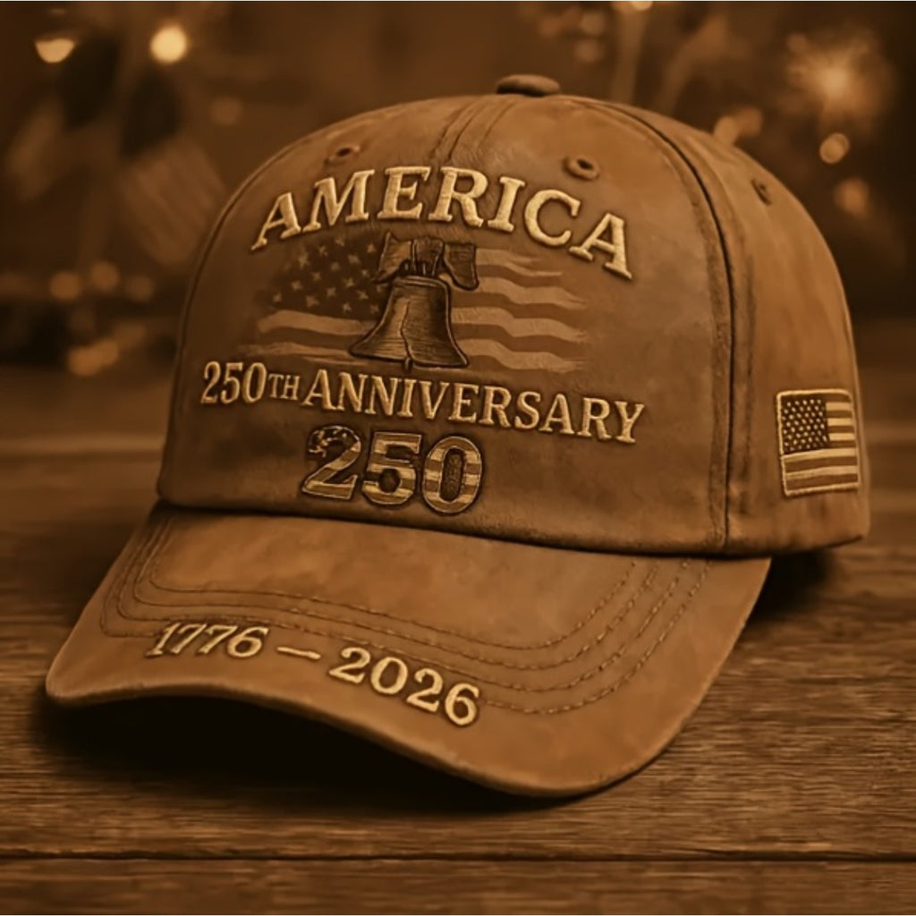 Patriotic Baseball Cap 250th Anniversary American Flag Embroidered Hat – Adjustable Vintage USA Independence Day Cap Unisex