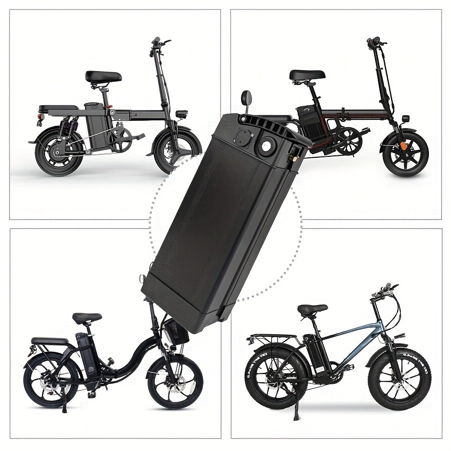 48V 15Ah E-Bike Lithium Battery Pack - Up to 40KM Range - Compatible with 250W 500W 750W Motors - Includes Charger Battery Base & Slide Kit - Electric Bicycle Battery for GS5 GE5 GS3 Models
