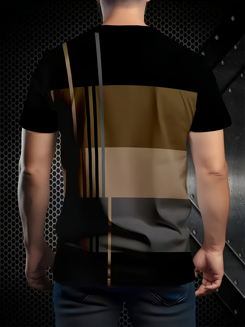 Men's Moisture-Wicking T-Shirts 3 Pack Color Block Round Neck Athletic Tees Breathable Lightweight for Gym Training Outdoor Casual S-XXXL