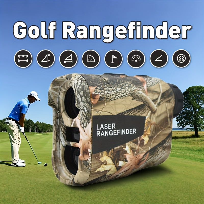 1200 Yard Laser Rangefinder 6X Camo Rechargeable – Golf & Hunting Range Finder with Flagpole Lock, Trajectory Compensation, Speed & Altitude Measurement