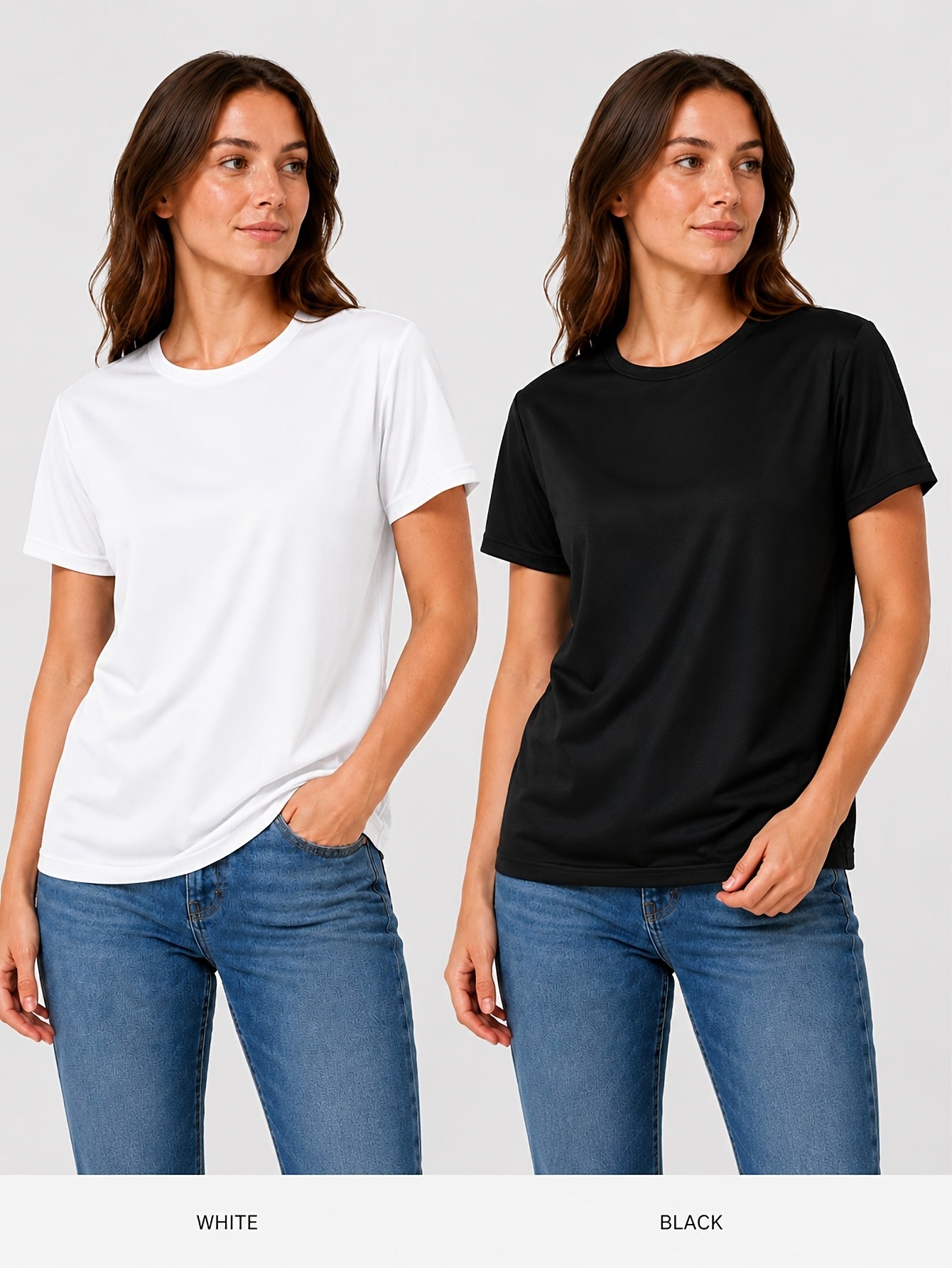Moisture Wicking Gym T-Shirts 12-Pack Unisex Quick Dry Athletic Crew Neck Tees Loose Fit Breathable Workout Shirts Men Women Multi-Pack Value Set