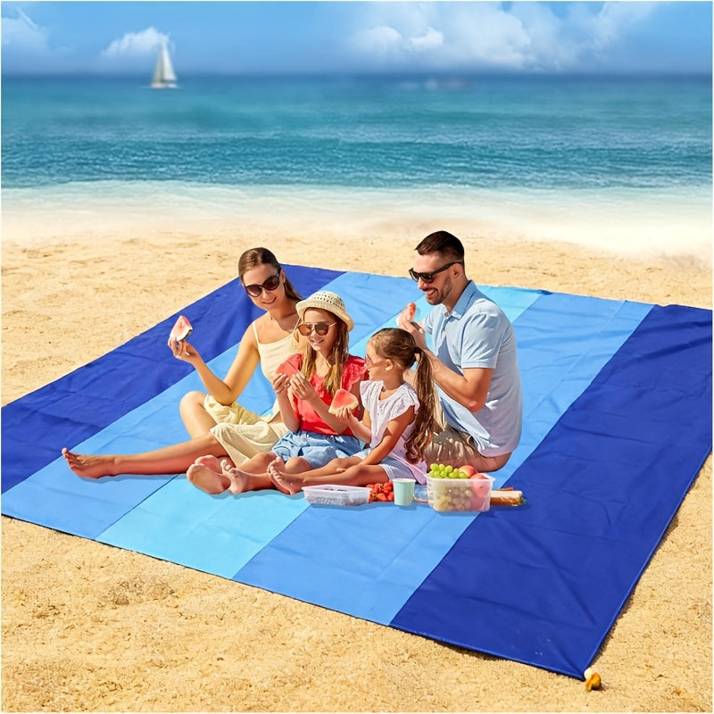 Sand Free Beach Blanket Large Portable Picnic Mat – Waterproof Outdoor Mat for Camping, Travel & Beach Days