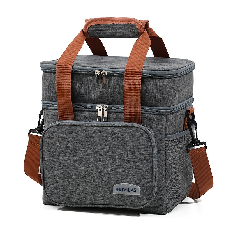 Insulated Lunch Bag Large Capacity Cooler Bag - Oxford Cloth Crossbody & Handheld Lunch Box for Outdoor Picnic, Camping & Work - Leakproof Food Storage Bag for Men Women Kids