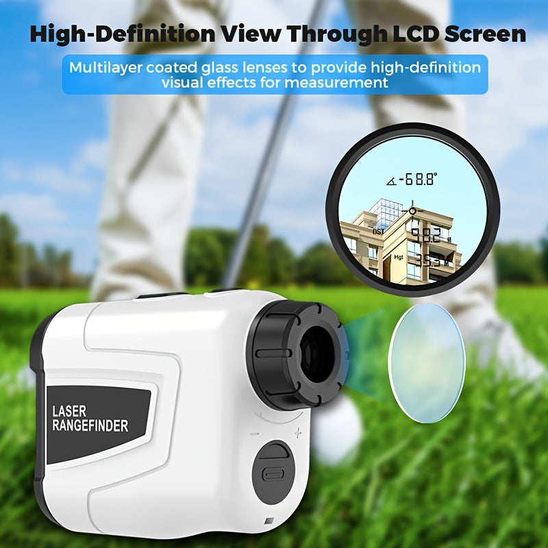Golf Laser Rangefinder 1200 Yards – 6.5x HD Magnification, Slope Compensation, Flag Lock, Anti-Vibration, USB Rechargeable, High Precision Distance Meter for Golf, Hunting & Outdoor Sports